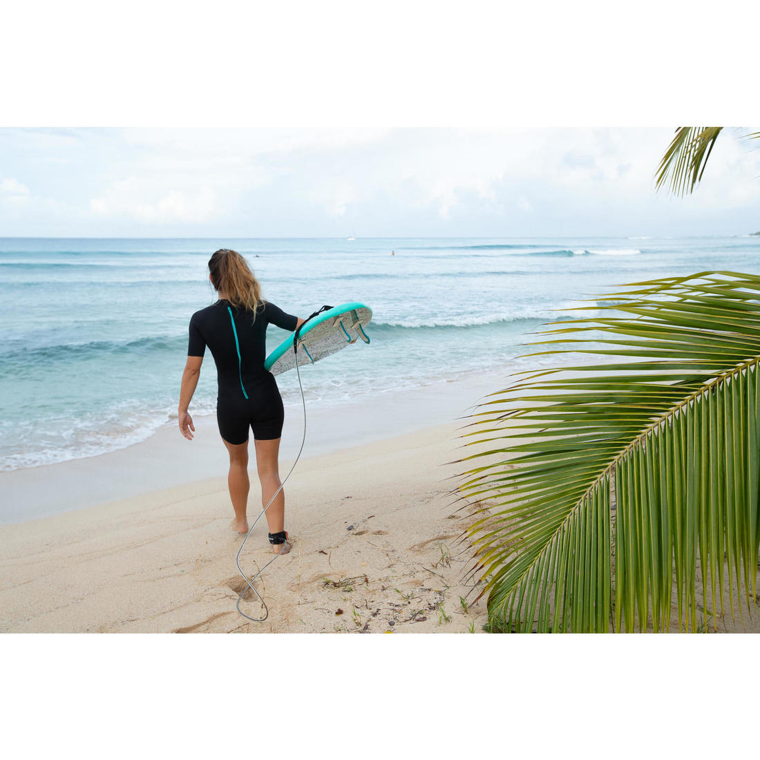 Combinaison surf shorty 100 néoprène 1,5mm femme