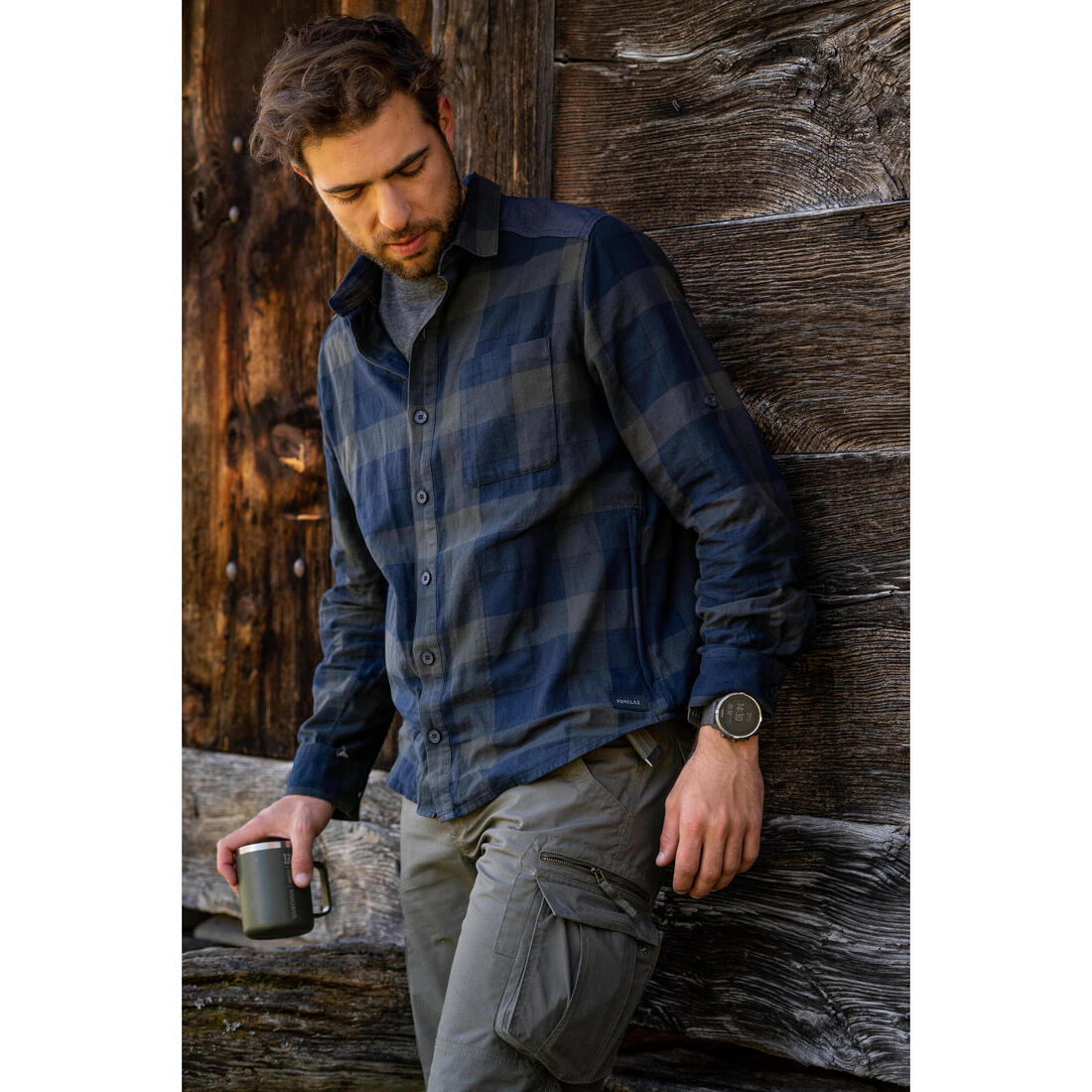 Pantalon cargo de trek voyage - travel 500 homme
