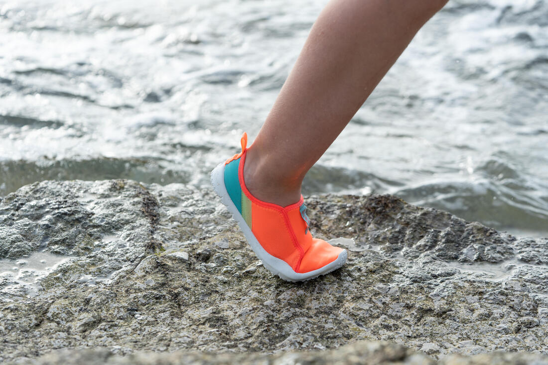Chaussures aquatiques élastiques Enfant - Aquashoes 120 Beach Party