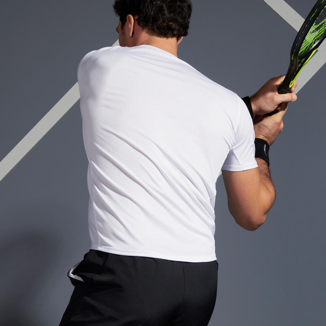T-Shirt de tennis manches courtes homme - Essential blanc