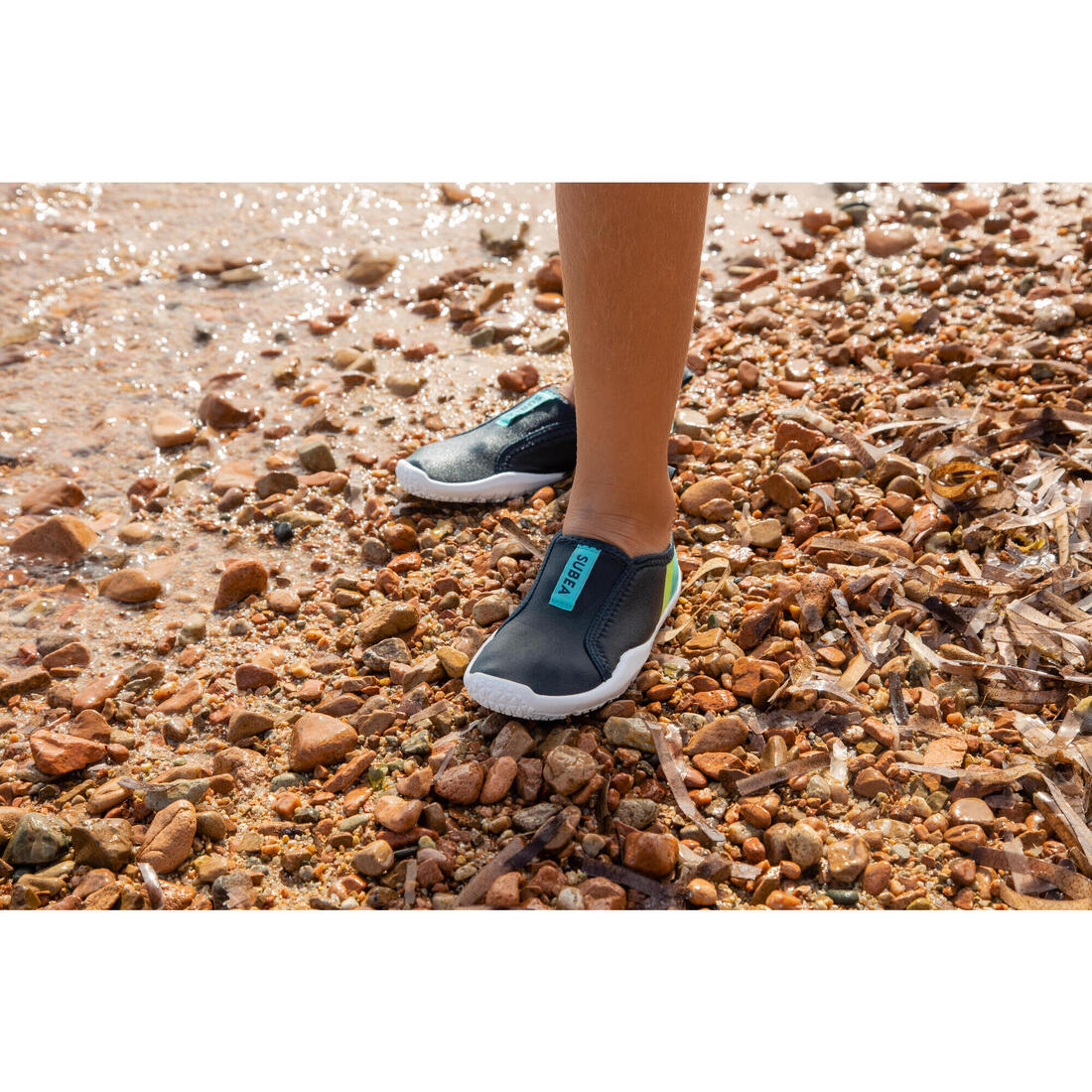 Chaussures aquatiques élastiques Enfant - Aquashoes 120 Lagune