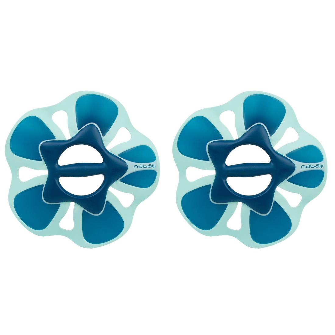 Paire d'haltères aquatiques Pullpush flower L Aquagym blanc bleu