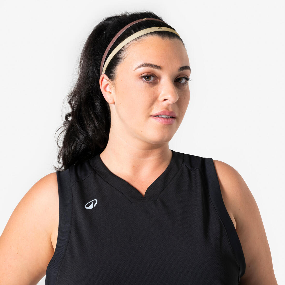 LOT BANDEAUX CHEVEUX DE BASKETBALL FEMME NOIR MENTHE