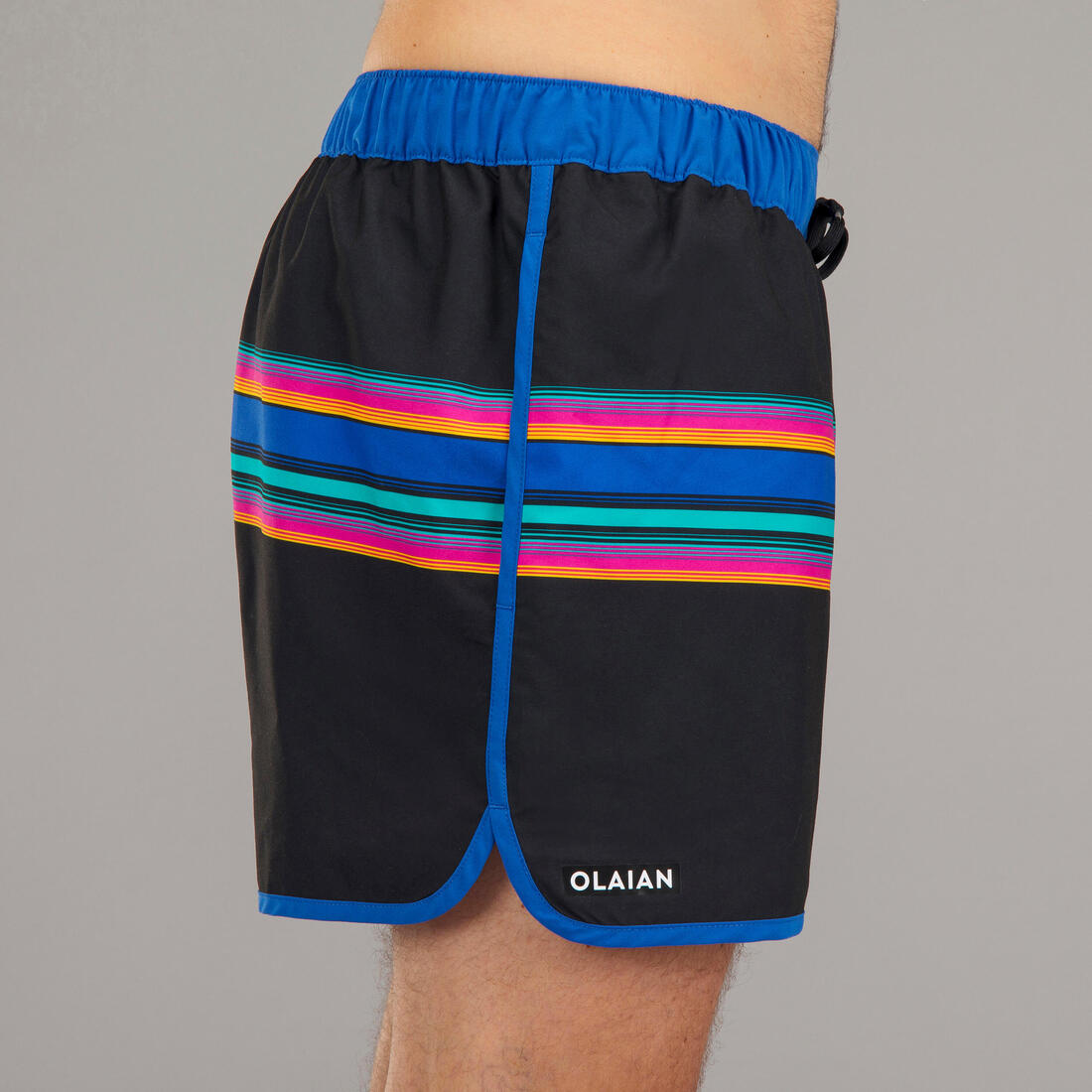 Surf boardshort court 100 SUNSTRIPE BLACK