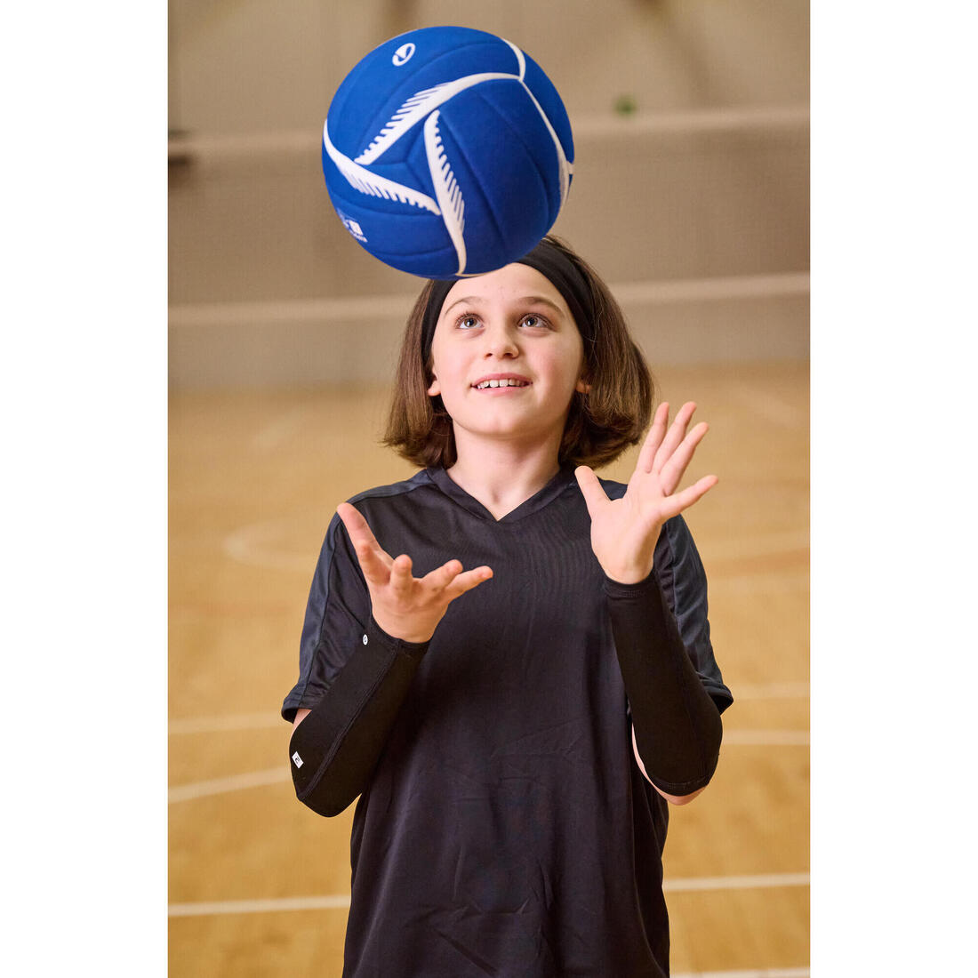 Ballon de volley-ball - vb500 soft 200/220g bleu et blanc