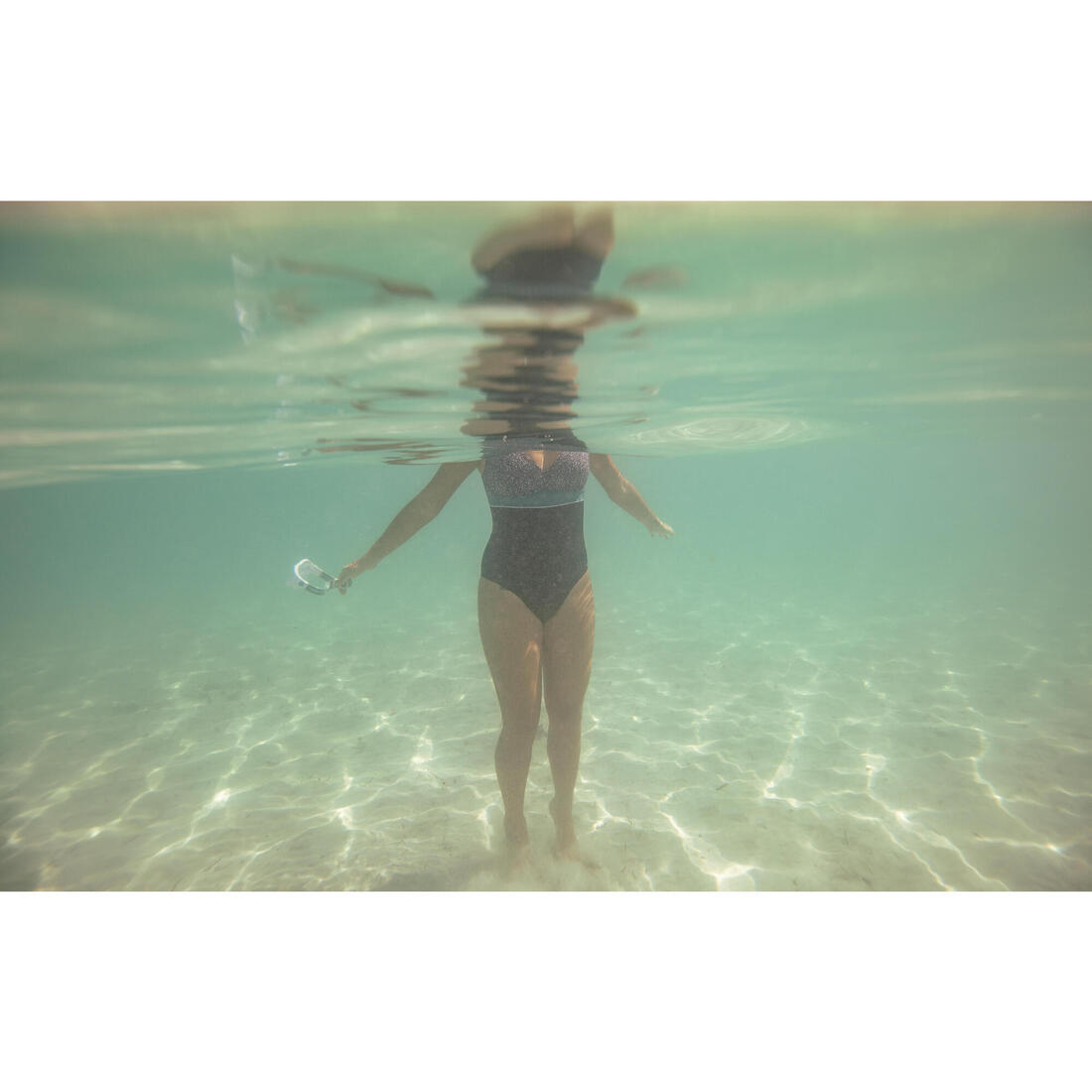 Maillot de Bain Gainant Natation Femme 1 Pièce Kaipearl Triki Bloom Navy