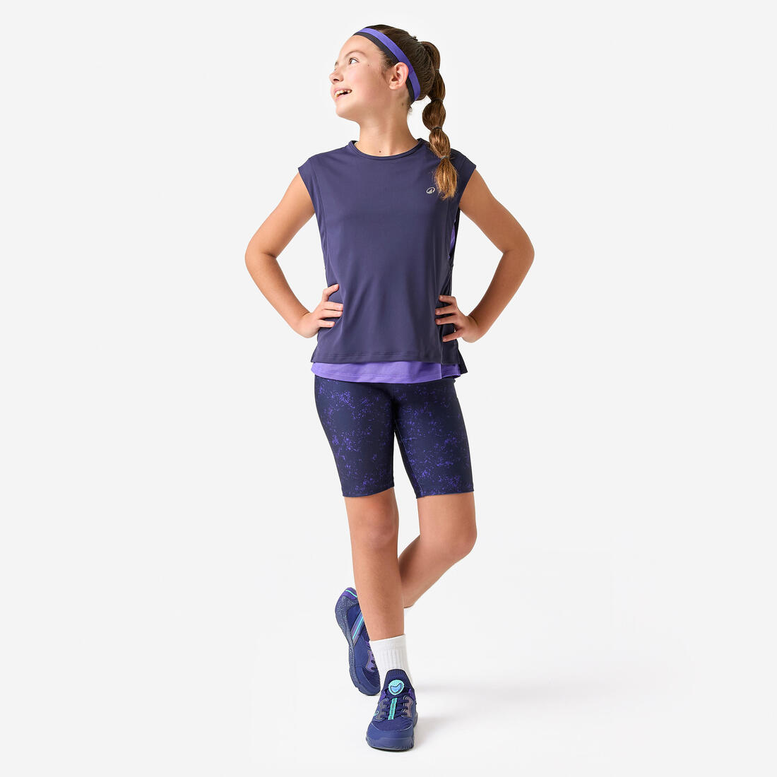 T-shirt multisport respirant 2 en 1 fille