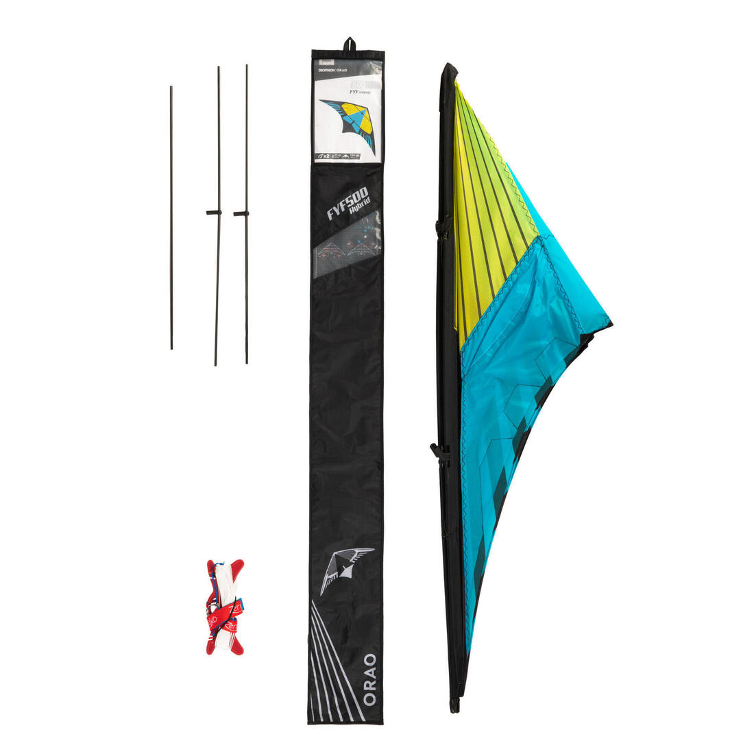 Cerf-volant pilotable polyvalent hybride carbone/fibre de verre, FYF 500