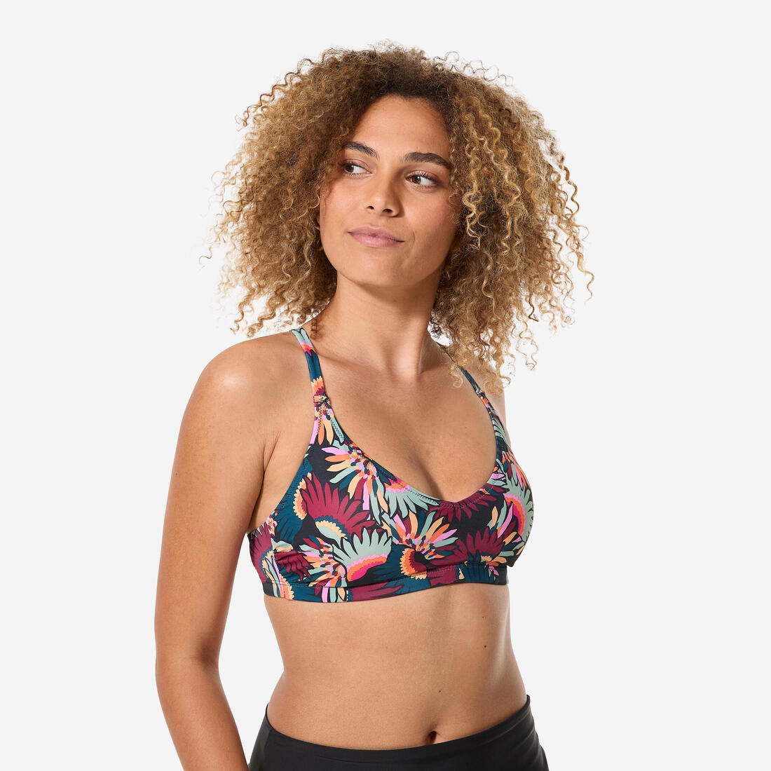 Haut de maillot de bain de natation femme, Lila ara