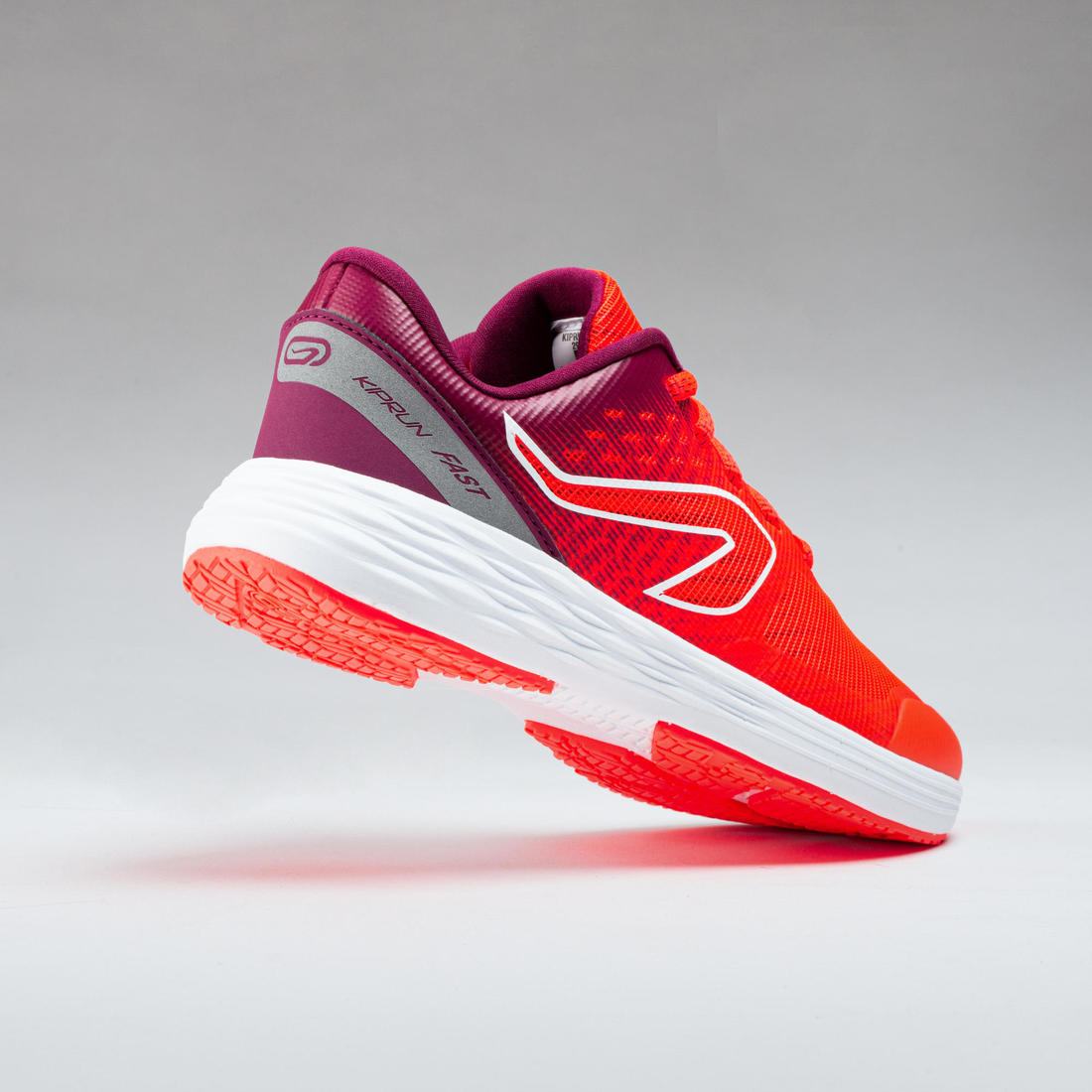 Chaussures de running Enfant - Kiprun fast noires jaunes
