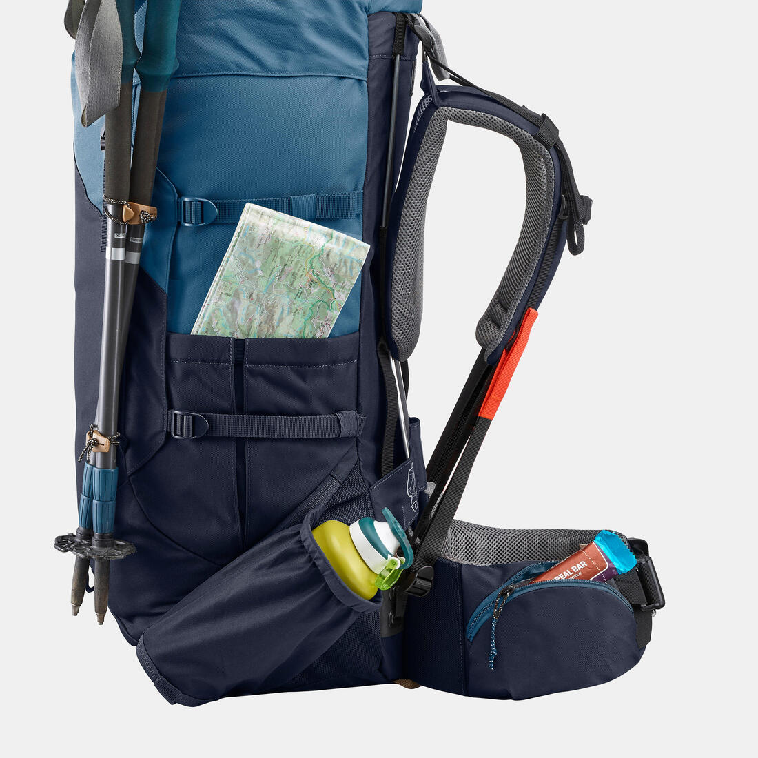 Sac à dos de trekking femme 60 l - mt100 easyfit