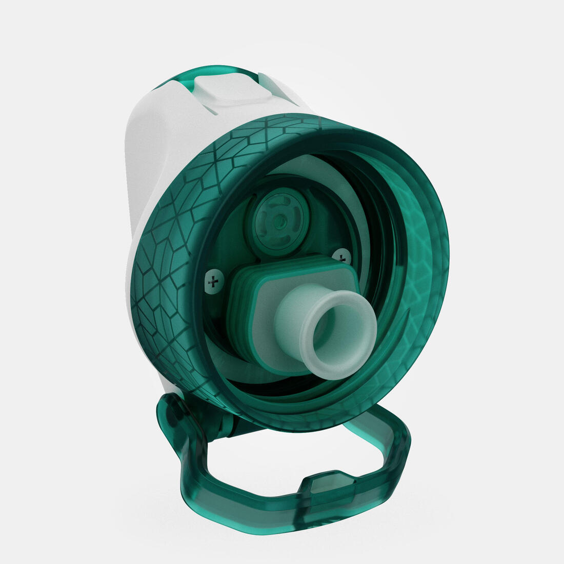 Gourde alu enfant 0,6L, bouchon instantané, pipette et paille, en alu recyclé