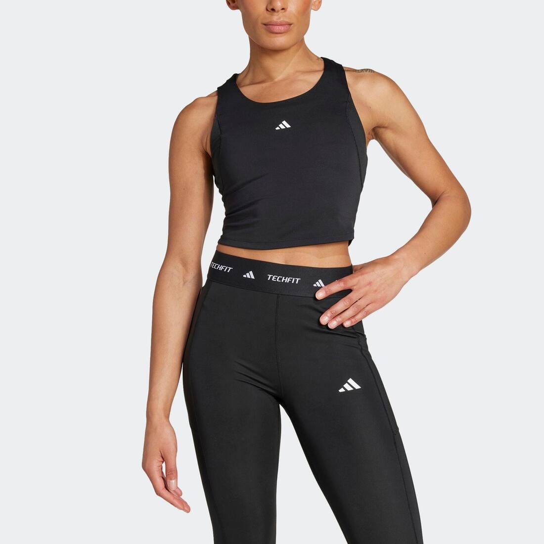 Débardeur de fitness femme, noir