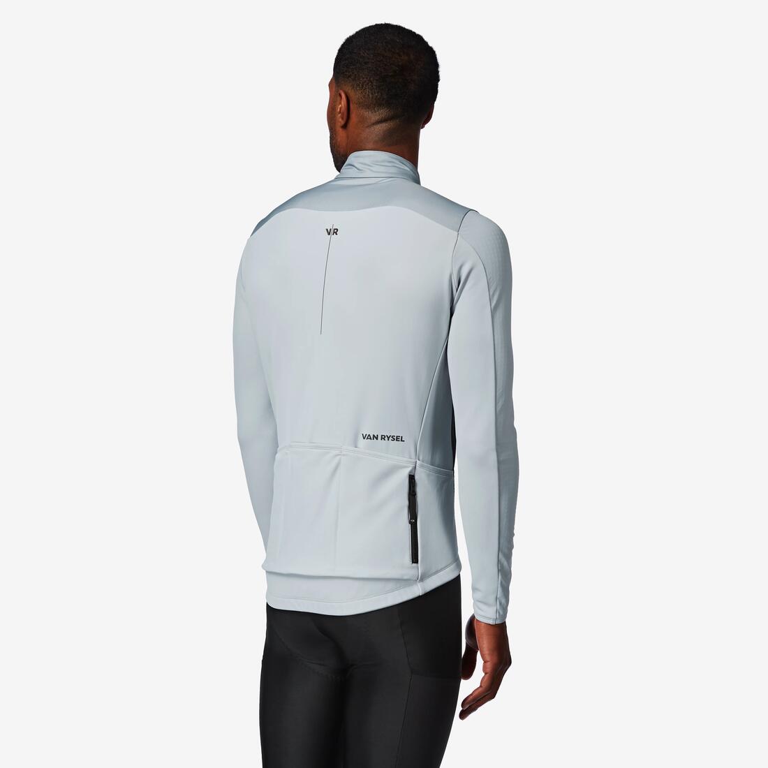 Maillot de vélo de route manches longues mi-saison homme, noir EDR