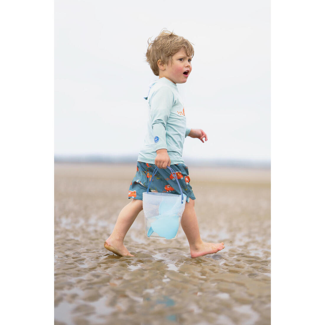 Kit découverte de la pêche seau et épuisette Menthe
