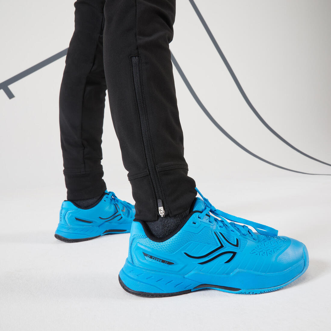Pantalon de tennis garcon - tpa 500 noir