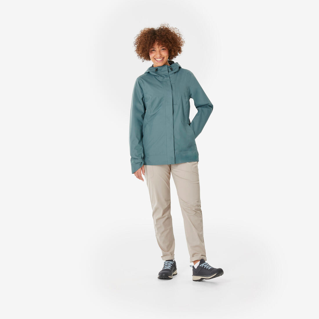 Veste de randonnée imperméable femme, NH500