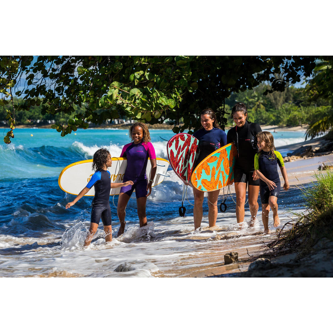 Combinaison Surf Shorty 100 Néoprène 1,5mm enfant