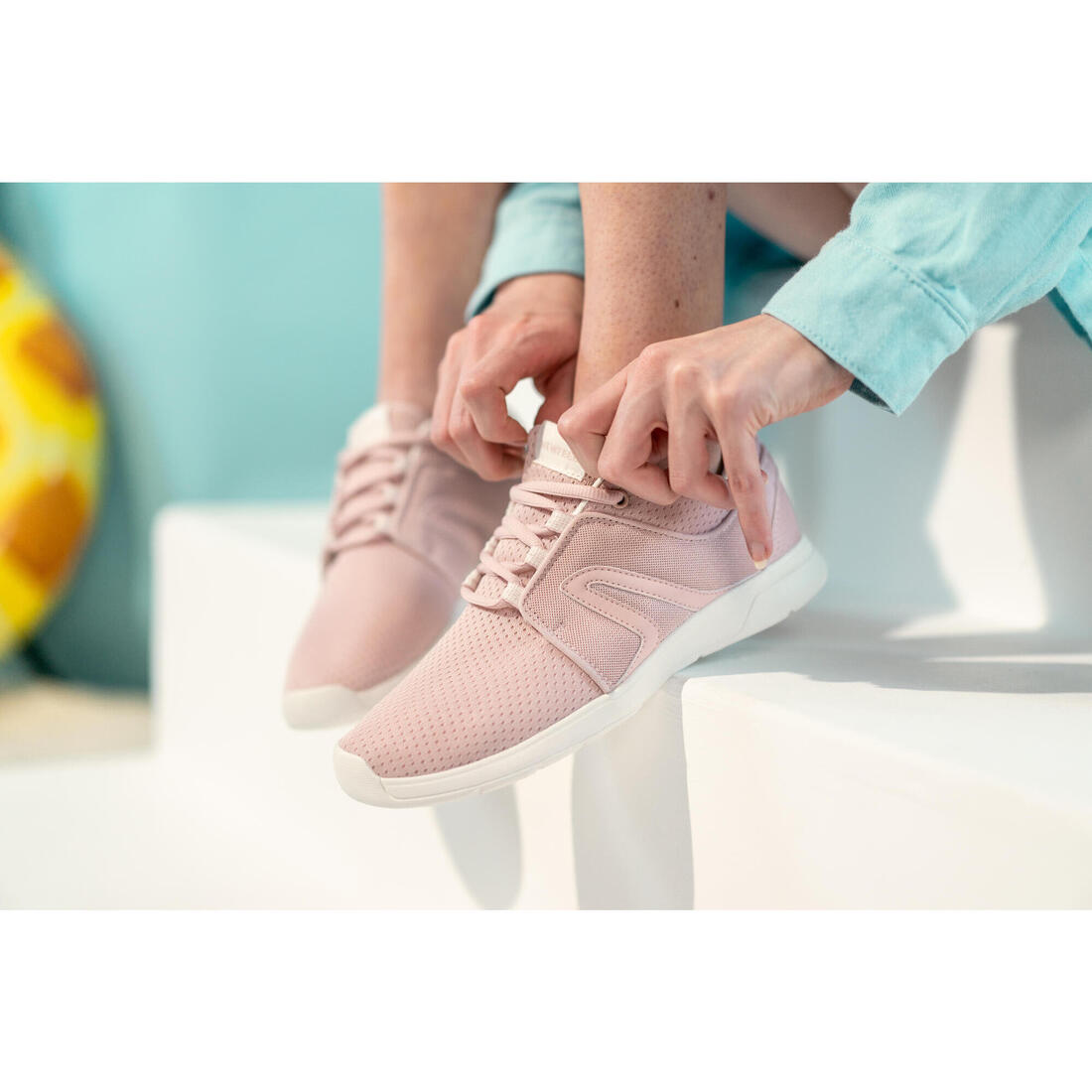 Chaussures marche urbaine femme Soft 140 Mesh rose