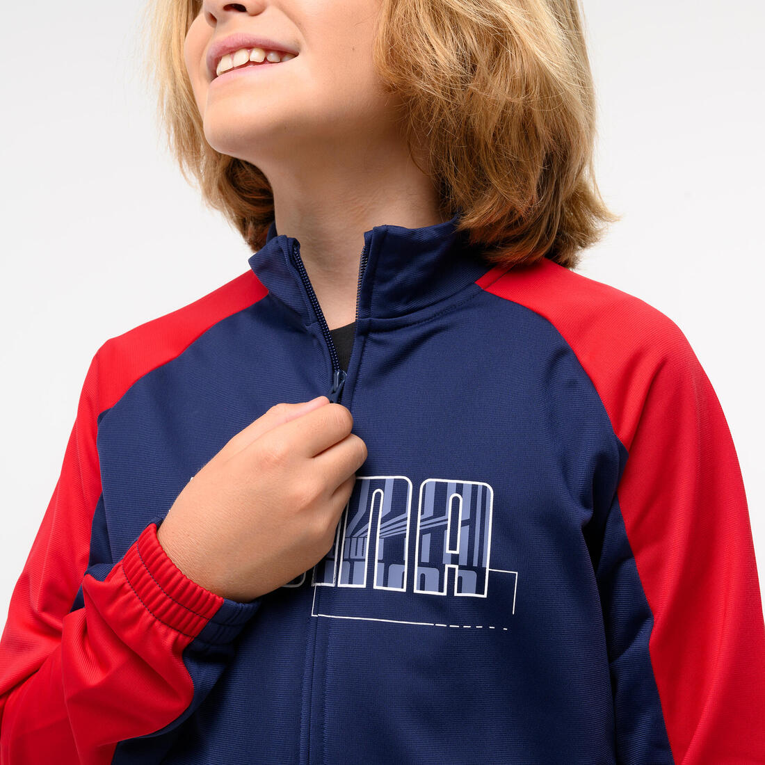Ensemble de survêtement polyester enfant, bleu et