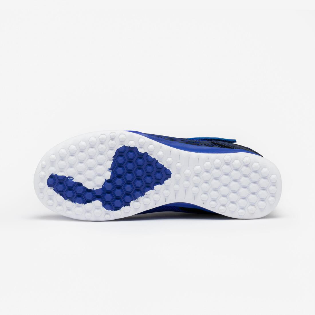 Chaussures de football sans lacet enfant, Eskudo Club Turf Easy bleu et