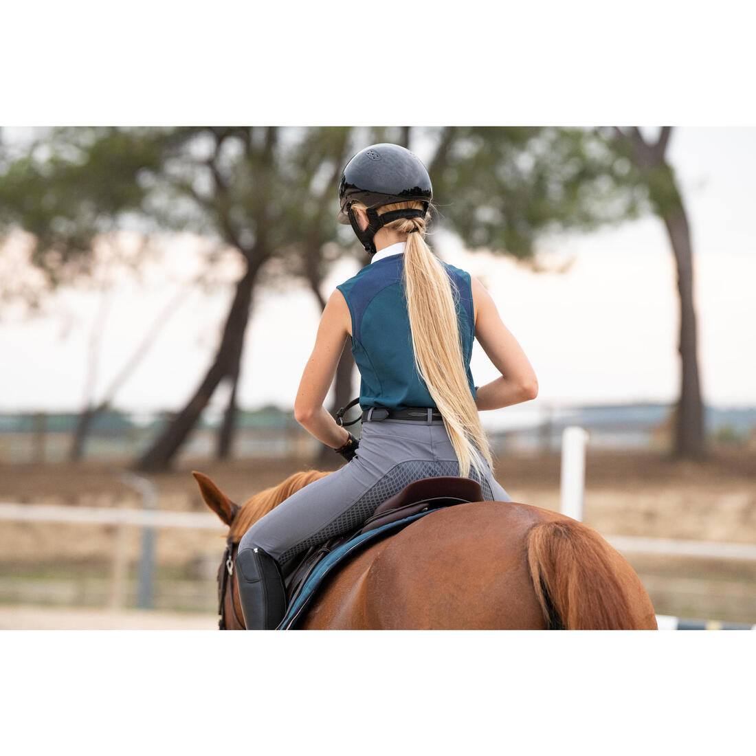 Pantalon équitation léger fullgrip Femme - 580 terracotta