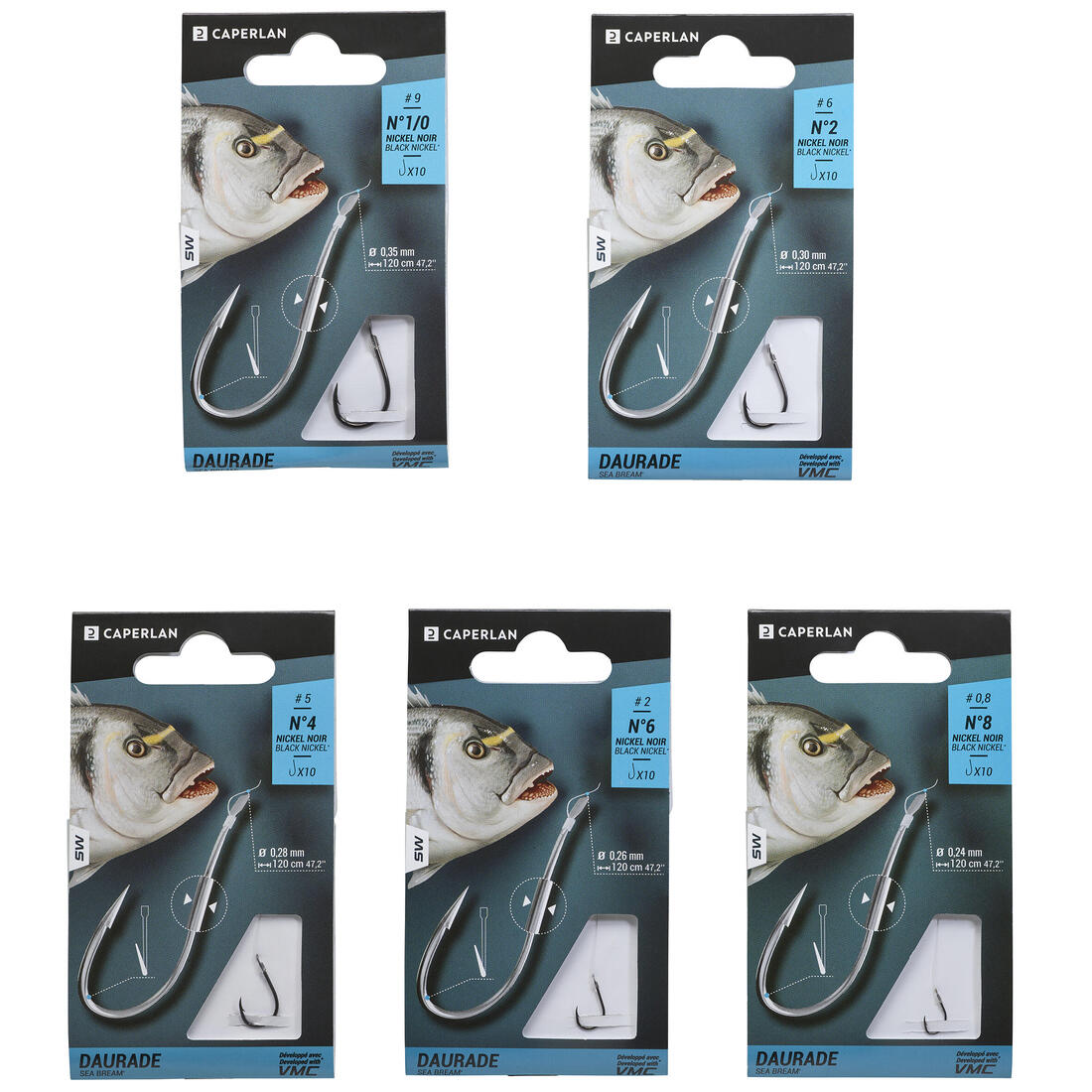 Hameçons montés à palette DAURADE pêche en mer