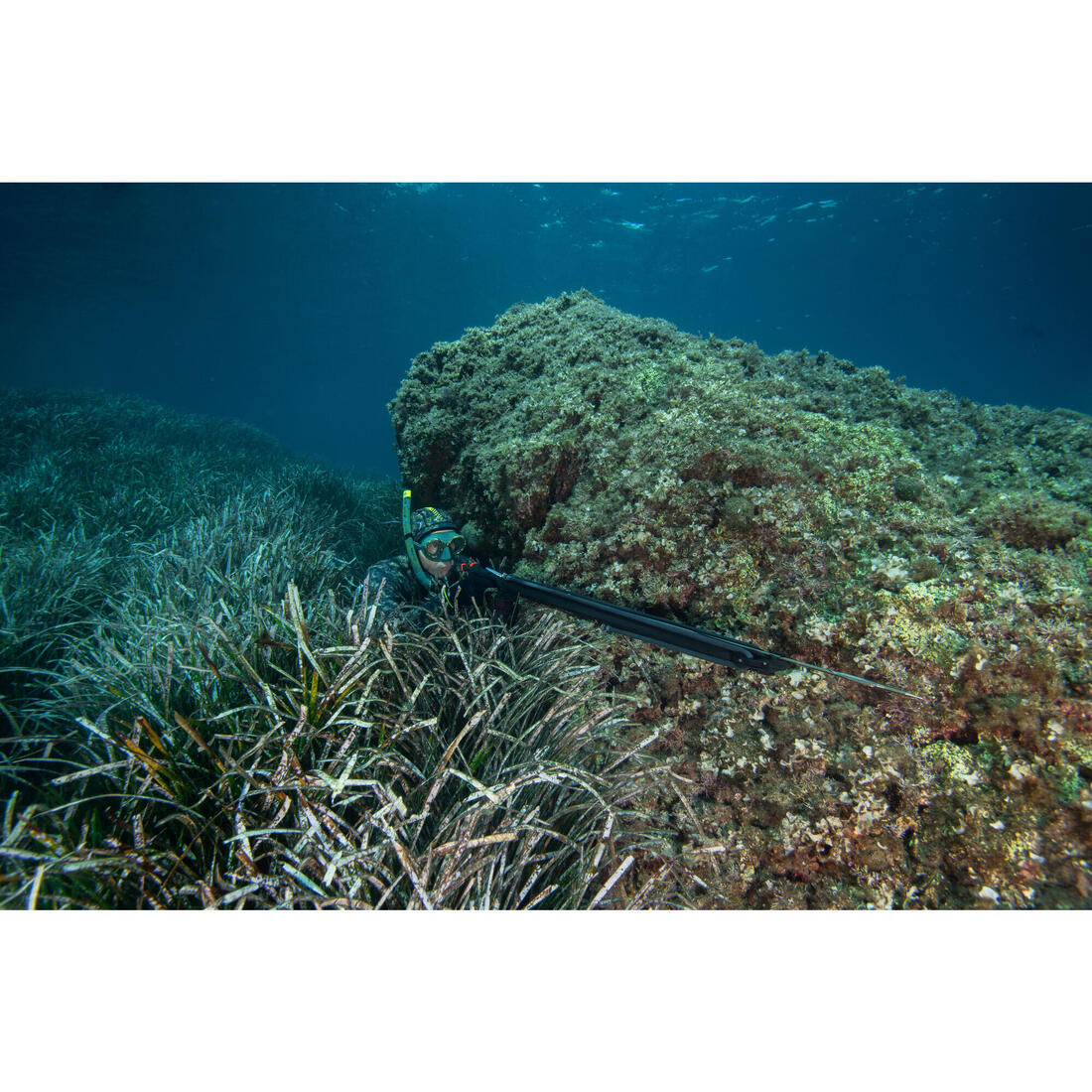 Masque Chasse sous-marine petit Volume - 500 Dual Gris foncé