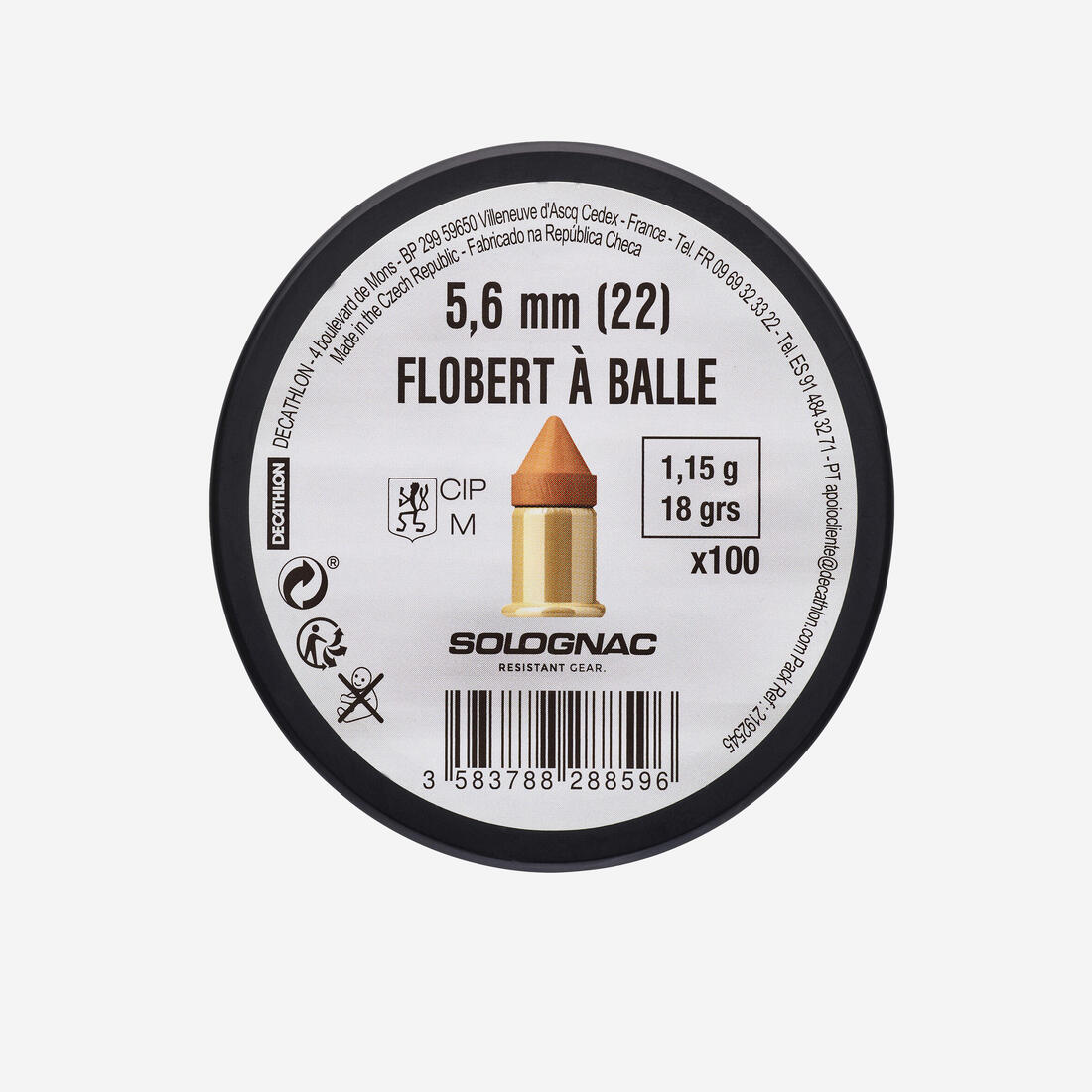 BALLE BOSQUETTE 22 FLOBERT X100 Q