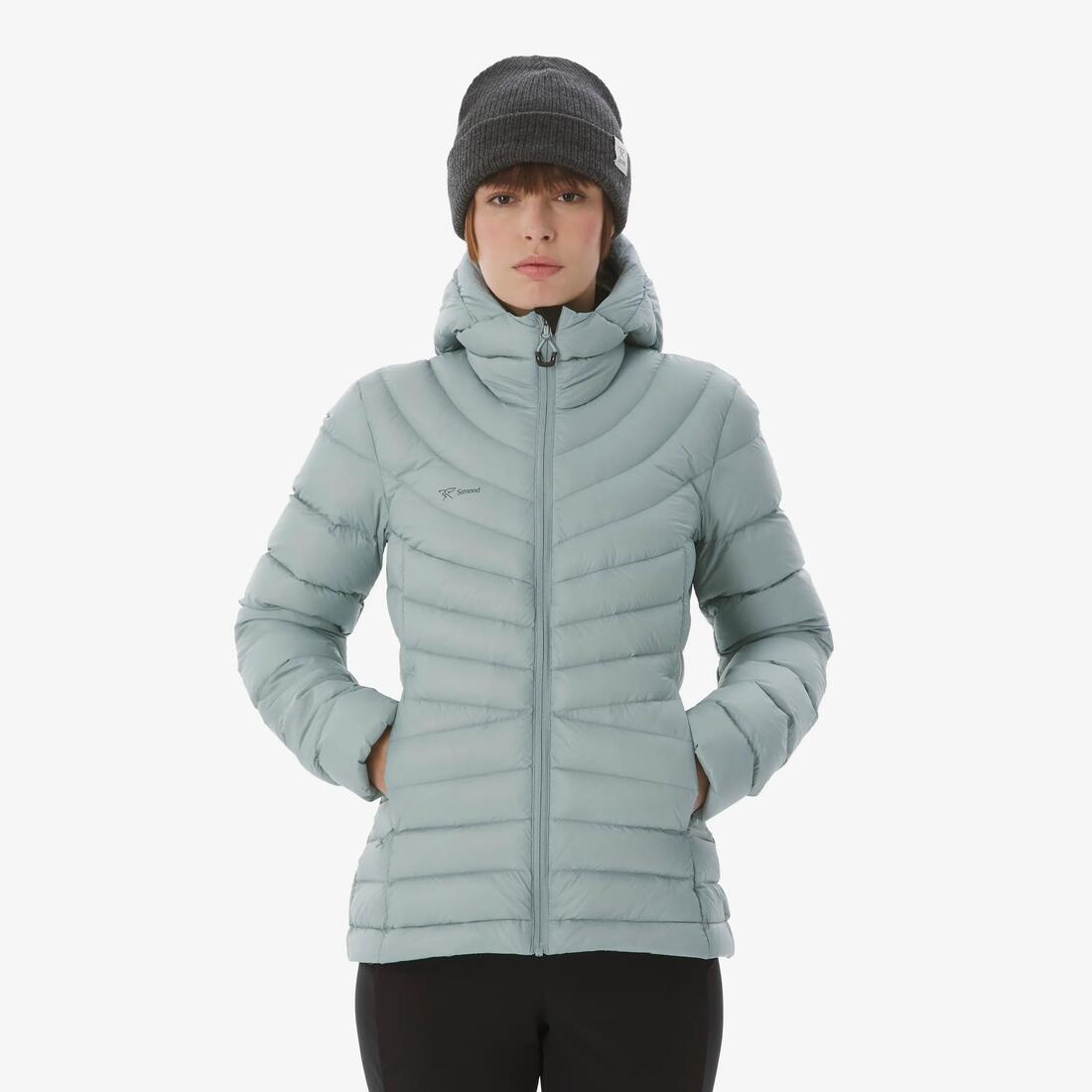 Doudoune à capuche en duvet de trek montagne - mt500 -10 °c - femme