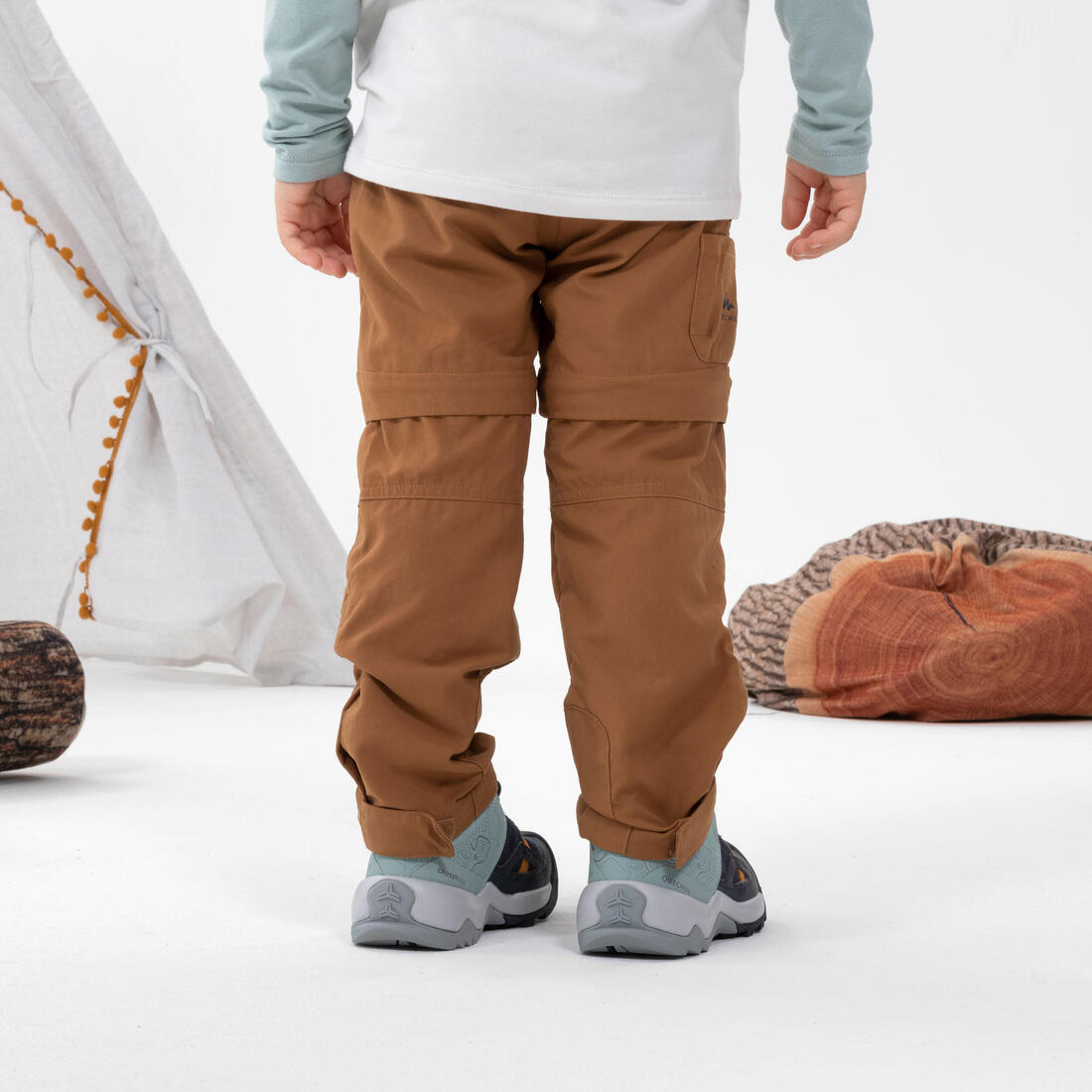 Pantalon de randonnée modulable enfant - MH500 KID 2-6 ANS