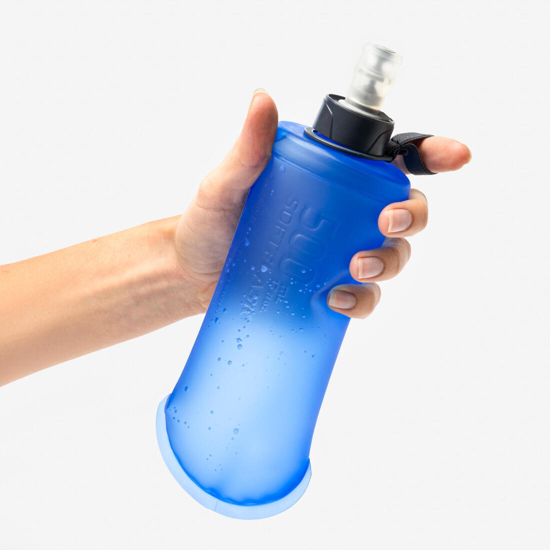 Gourde flasque souple trail running 500 ml bleu