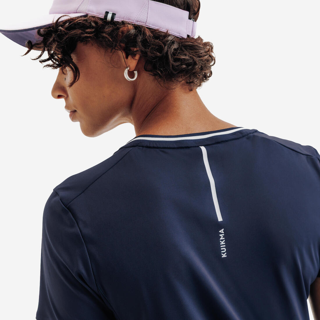 T-shirt de tennis respirant col V femme, Dry