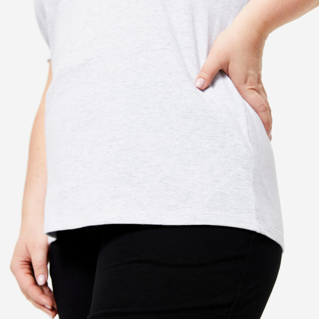 Tee-shirt en coton col rond femme