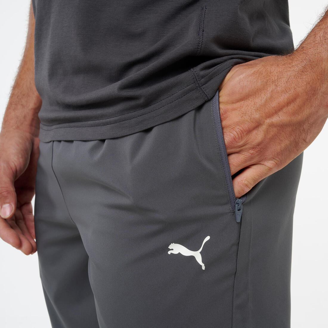 Short de fitness Active, homme, gris