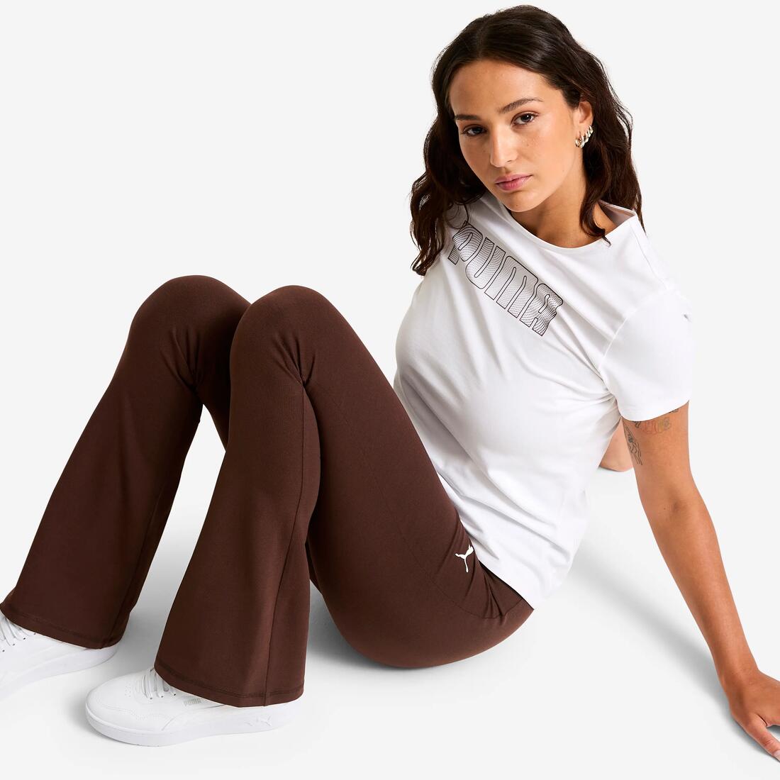 Legging en coton taille haute femme