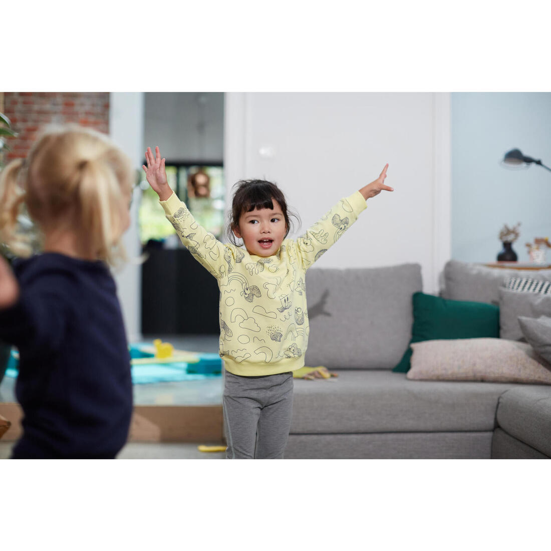Sweat decat'oons imprimé beige baby gym enfant