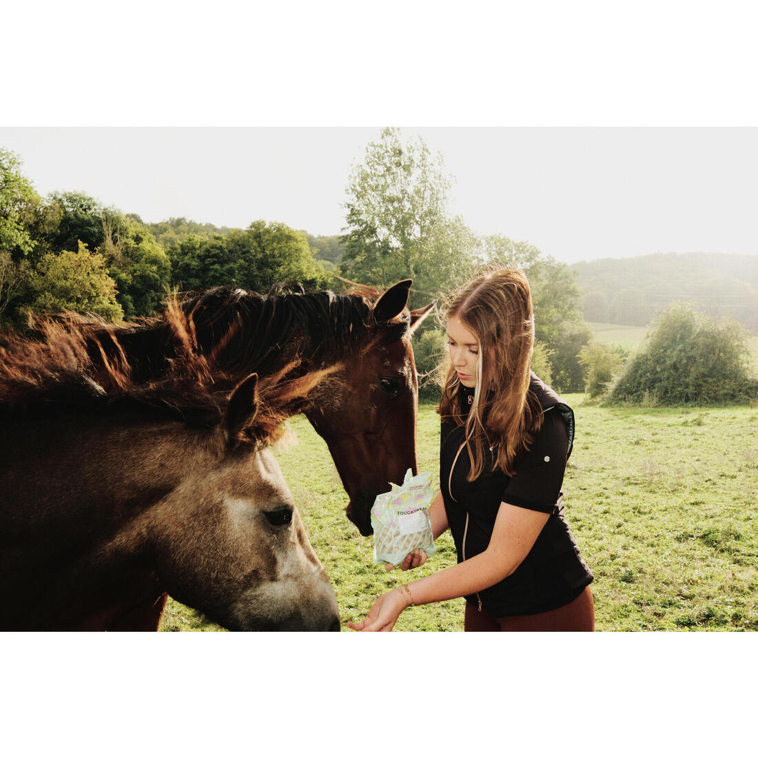 Doudoune équitation sans manches zip rose gold Femme - 500 noire