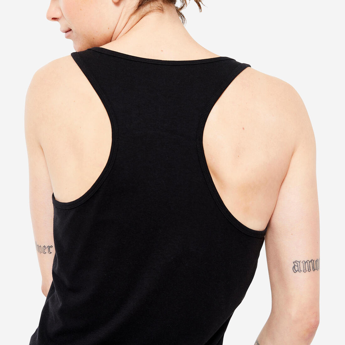 Débardeur slim col rond fitness femme
