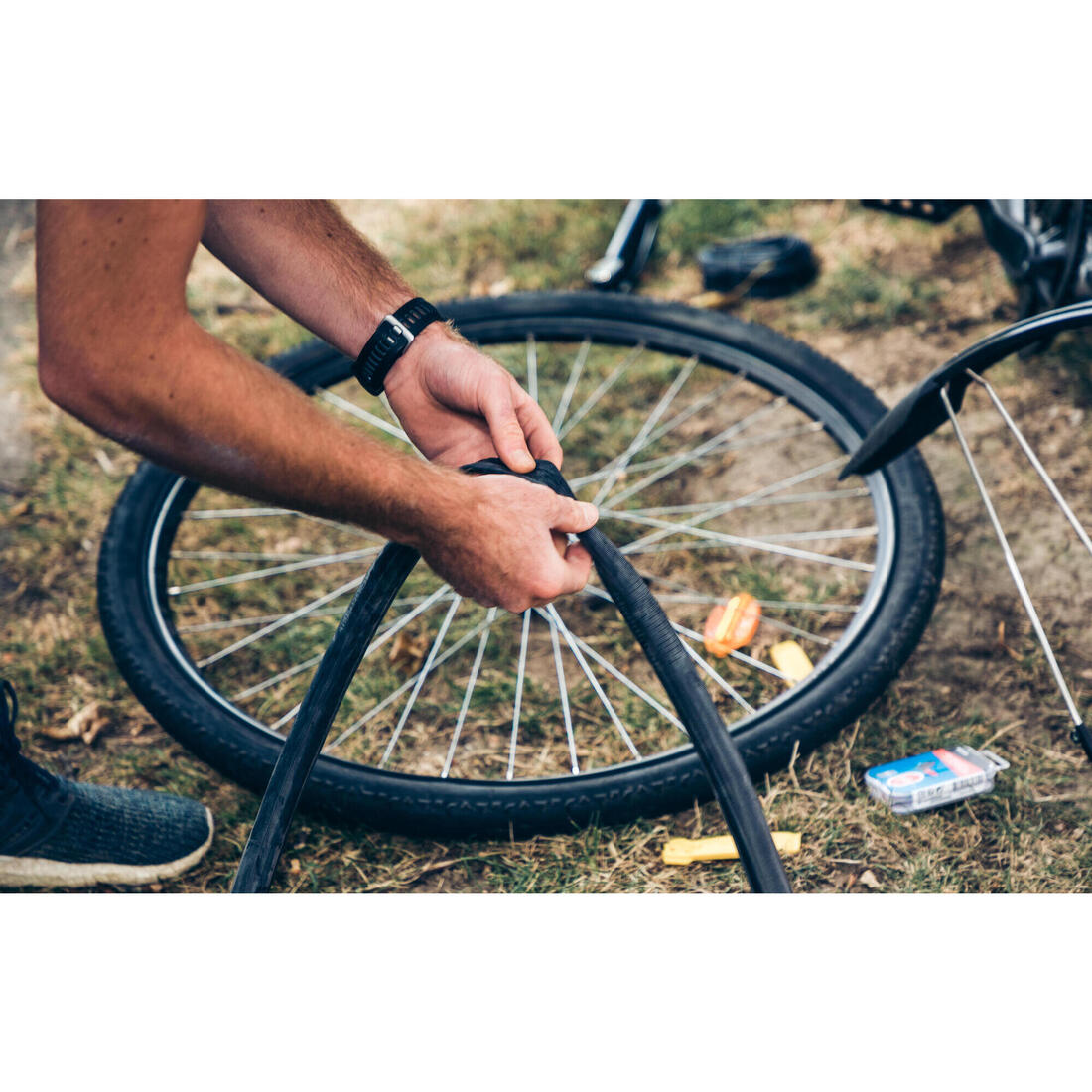Kit patchs autocollants reparation chambre a air