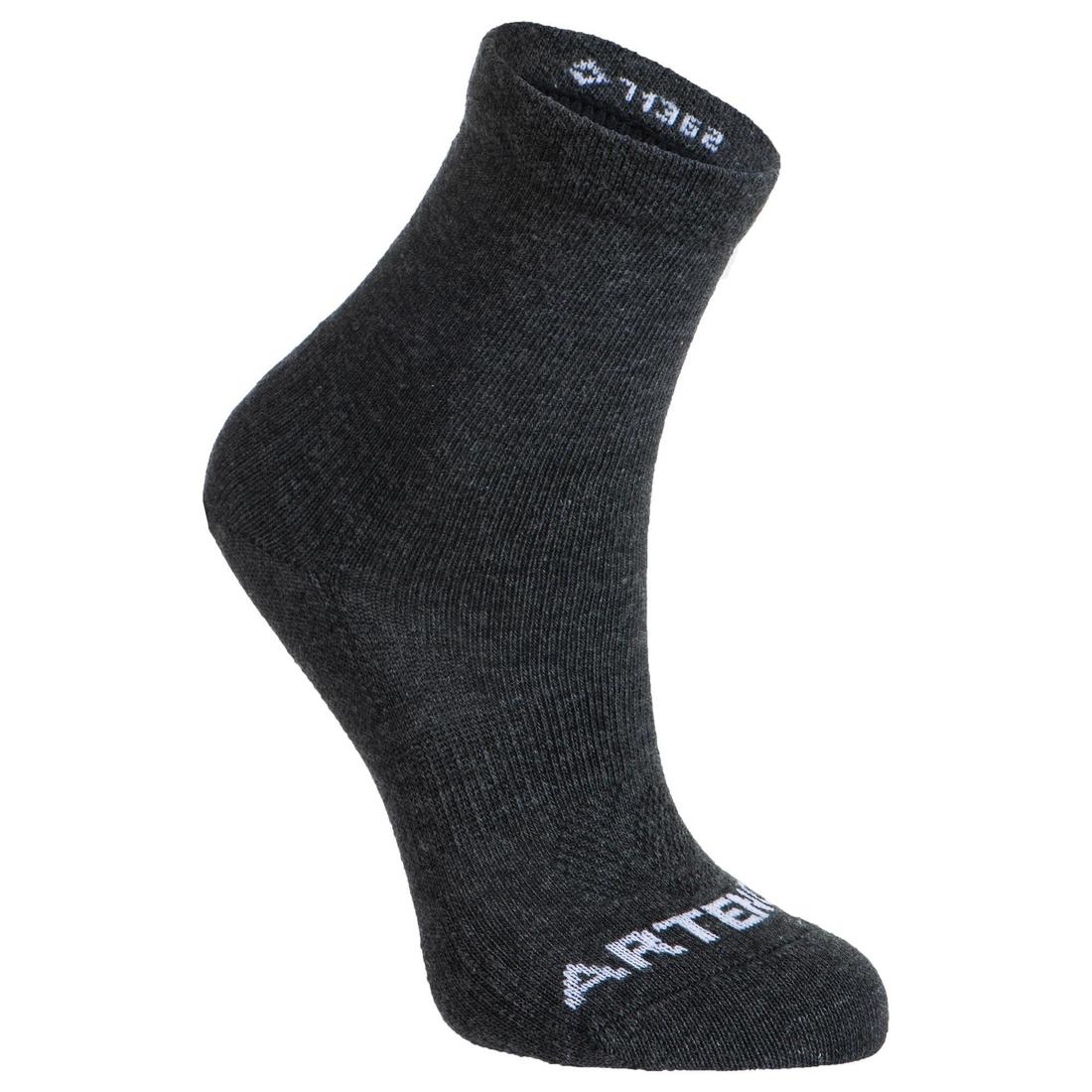 CHAUSSETTES DE SPORT ENFANT HAUTES ARTENGO RS 160 BLANC MARINE BLANC LOT DE 3