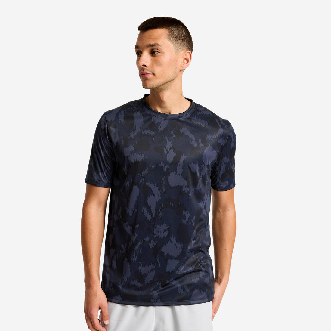 T-shirt de fitness manches courtes respirant col rond homme