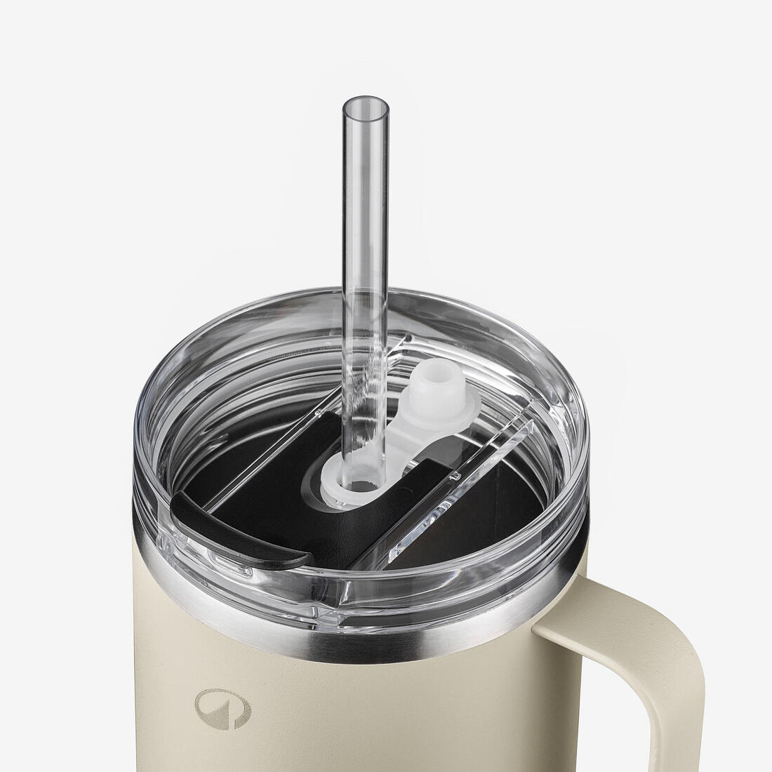 Mug isotherme avec paille 1L en inox, pour la randonnée et camping