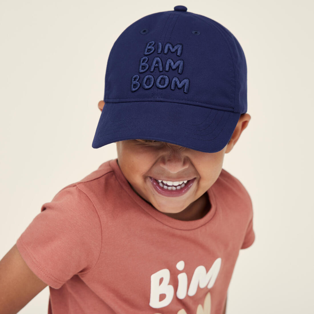 Casquette multisport ajustable bébé mixte, Rose blanc terracotta