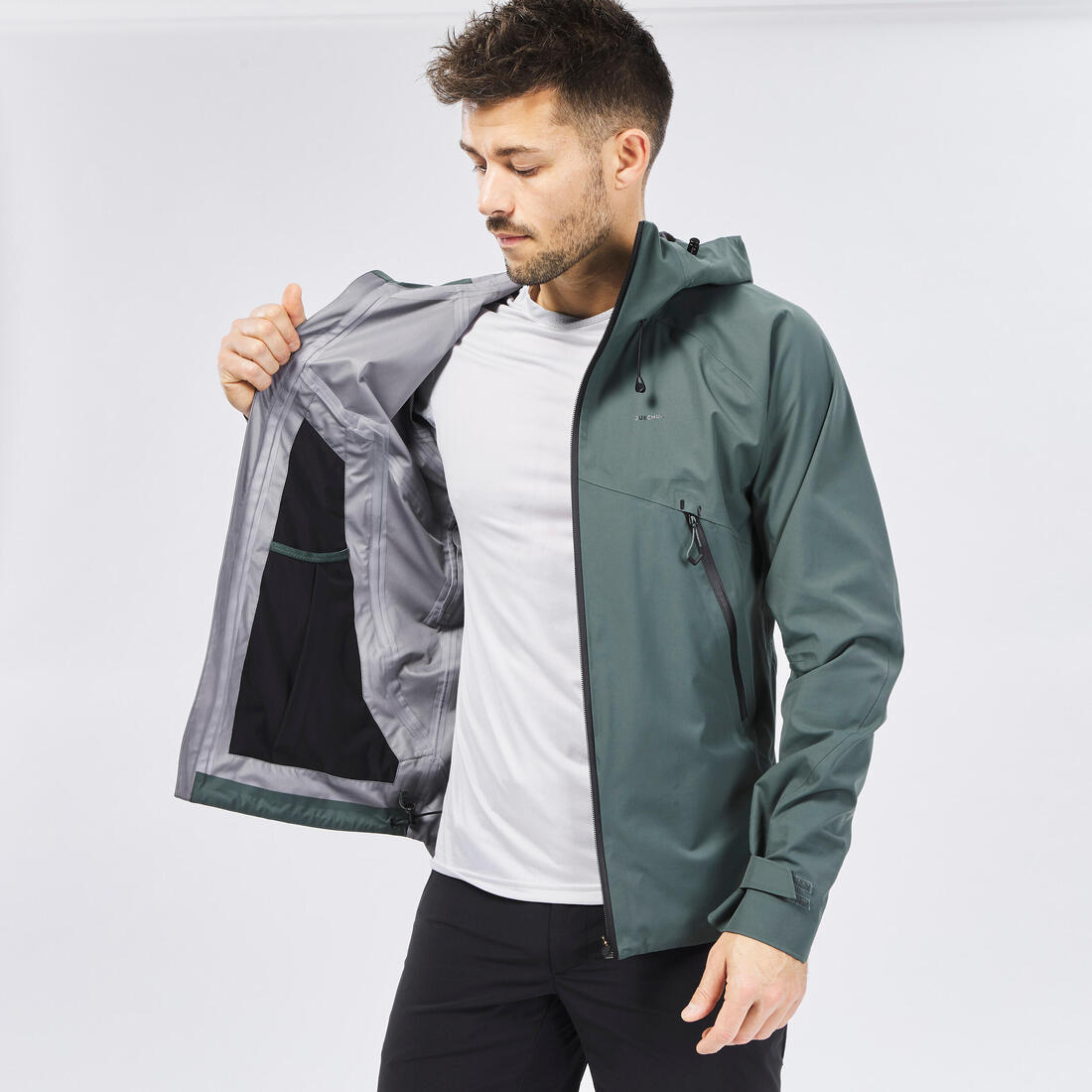 Veste imperméable et respirante de randonnée homme, MH500