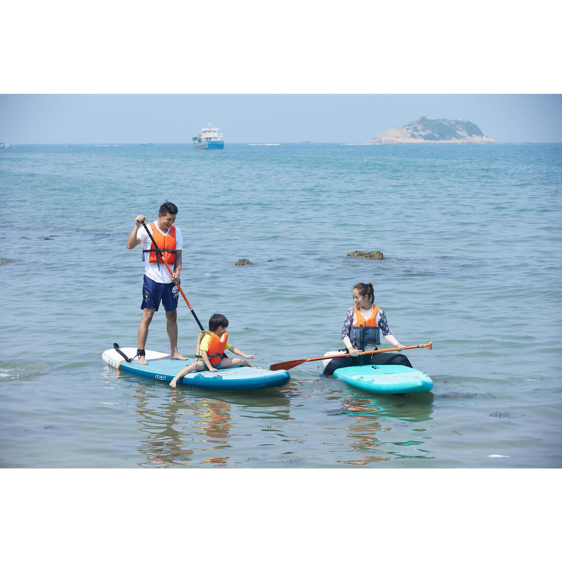 Pagaie de stand up paddle 500 en 2 parties - 170-210 cm fibre et