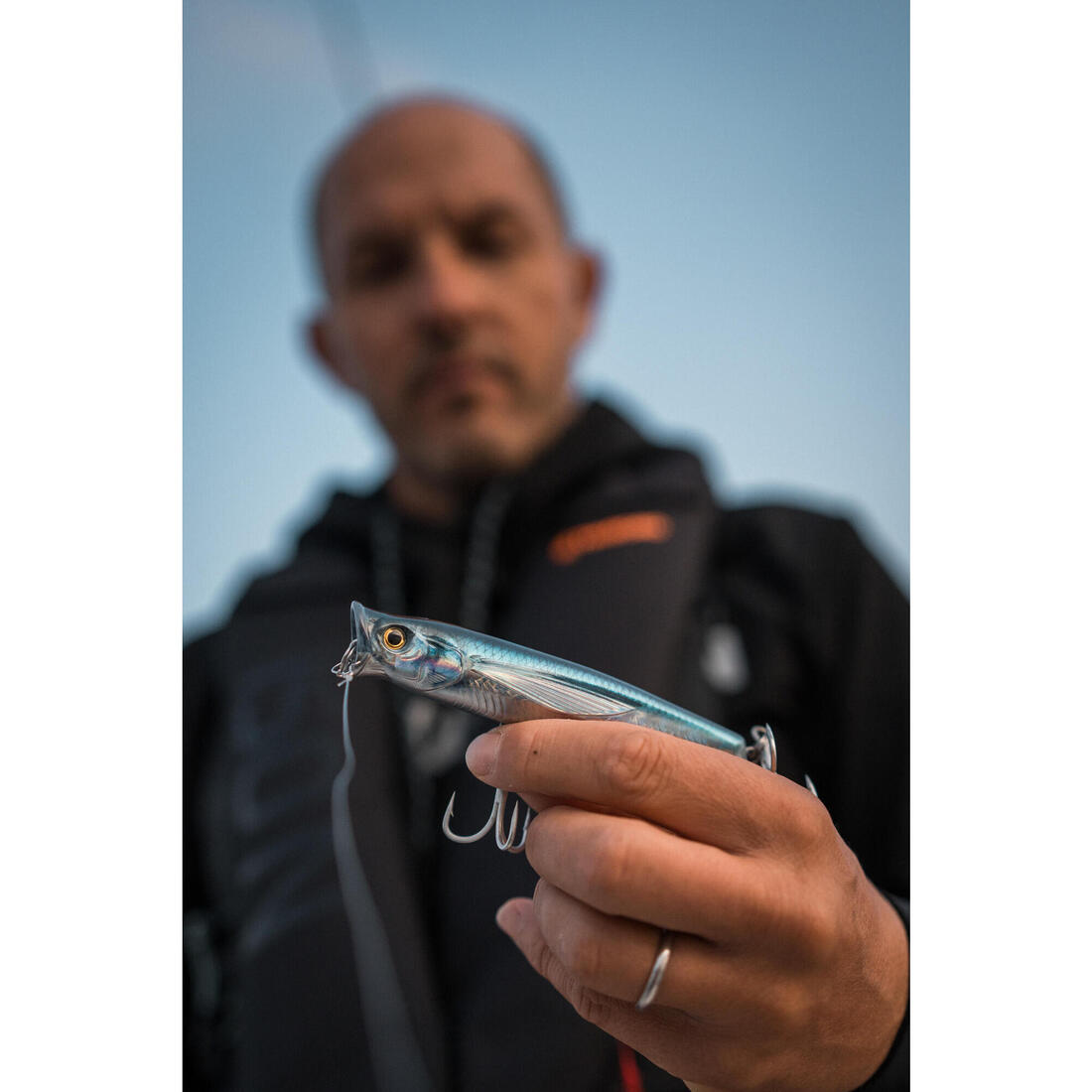 Leurre de surface Popper pêche en mer EXOFLY POP 12cm