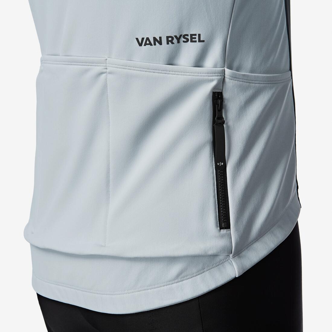 Maillot de vélo de route manches longues mi-saison homme, noir EDR