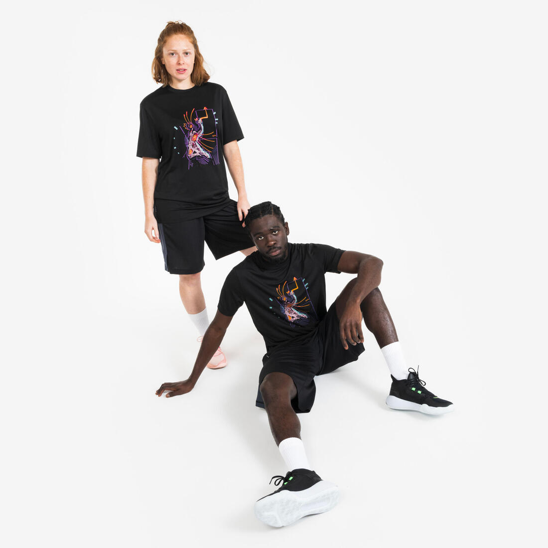 T-SHIRT / MAILLOT DE BASKETBALL HOMME TS500 BLANC 6 PHOTOS