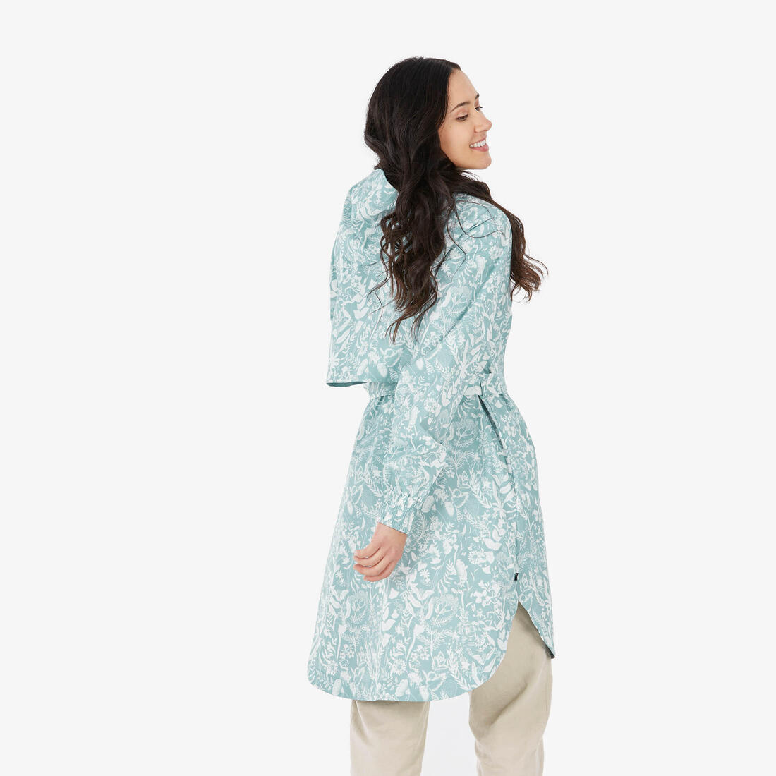 Veste longue imperméable de randonnée - Raincut Long - Femme